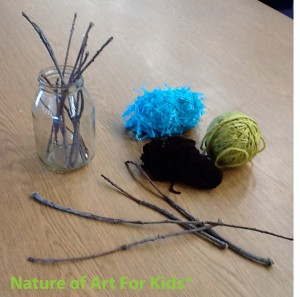 arts and crafts with string for kids and yarn and sticks