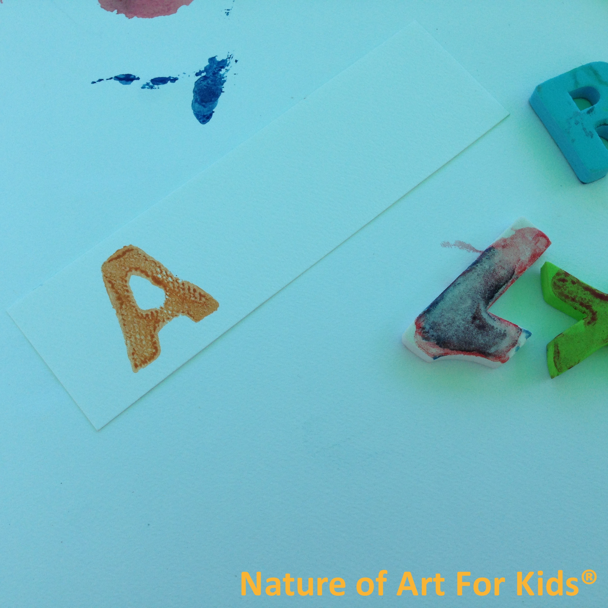 Painting Alphabet Letters Preschool Kids Project