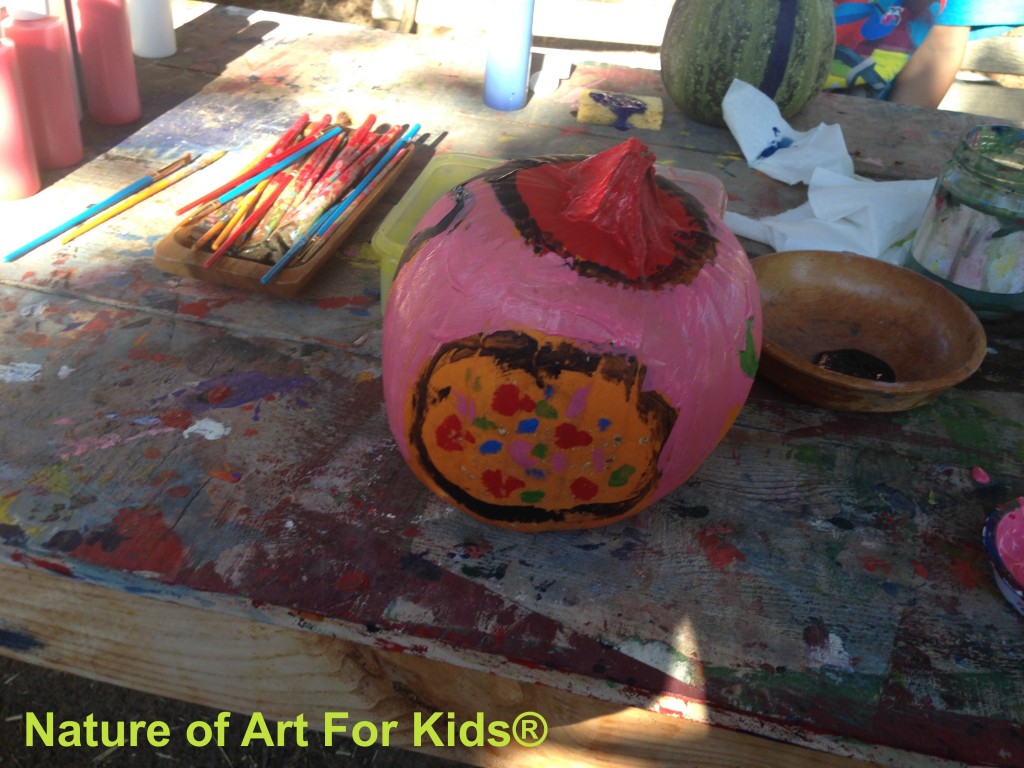 pumpkin painting with kids