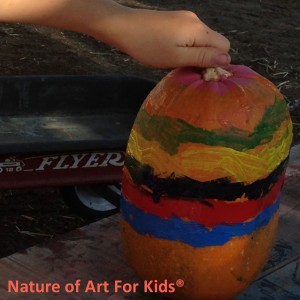Pumpkin Painting for Young Kids, safe non toxic project
