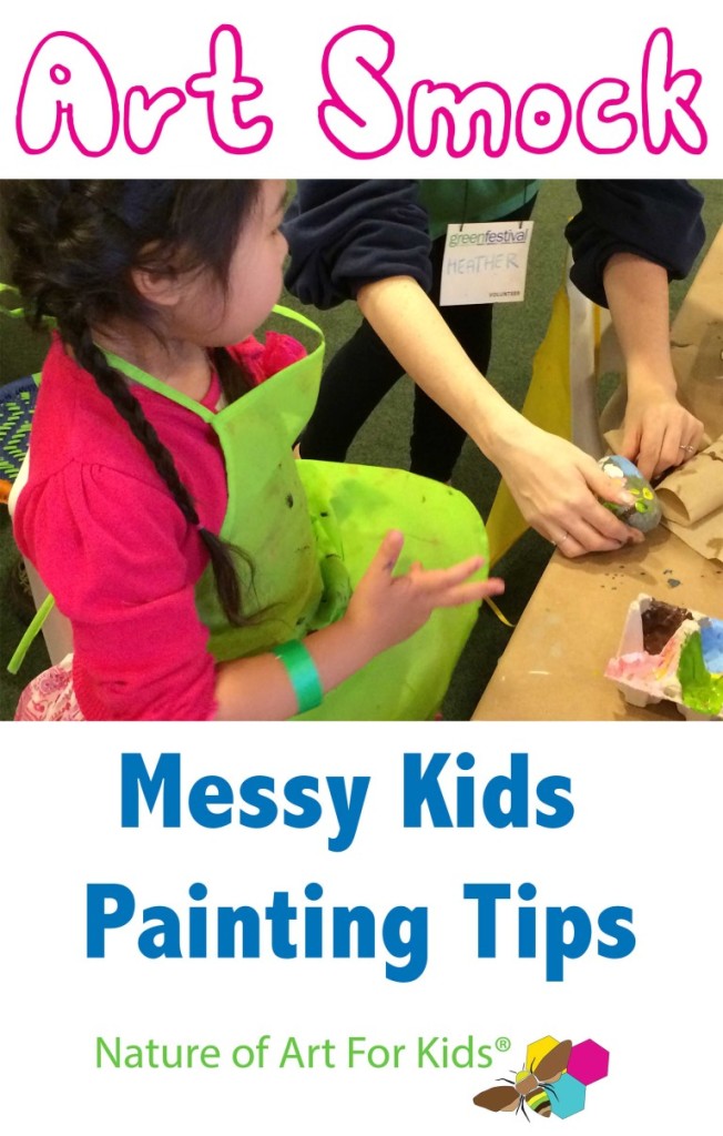 teach kids to paint, art smocks how to
