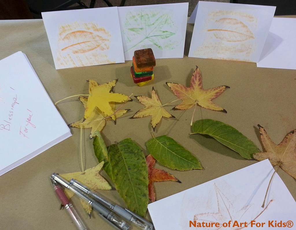 Autum/Fall & Halloween Chidren's Craft Ideas, leaves and crayons