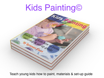 kids painting book, spramani Elaun