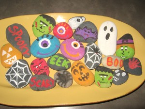 Halloween Rock Painting Kids Art Project