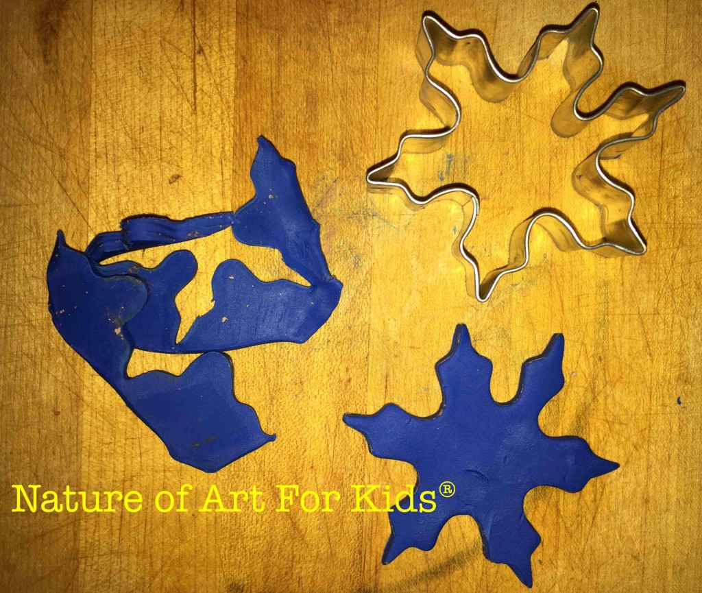 Clay Snowflake Kids Winter Project, children's art