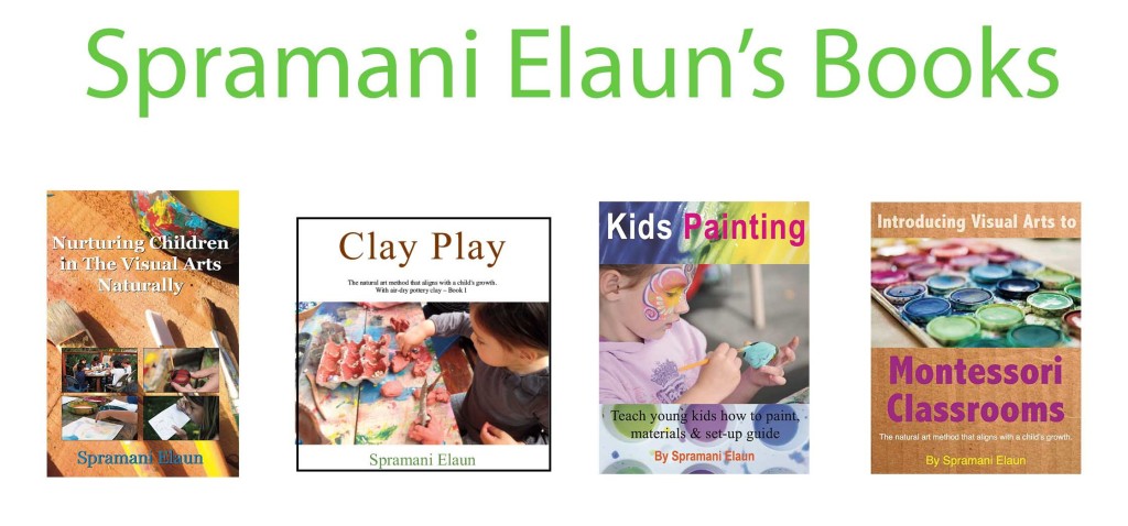 Process art books, author Spramani Elaun, art teacher, training