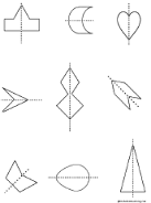 Kids Symmetry Geometric Fruit Drawing Lesson, centerline