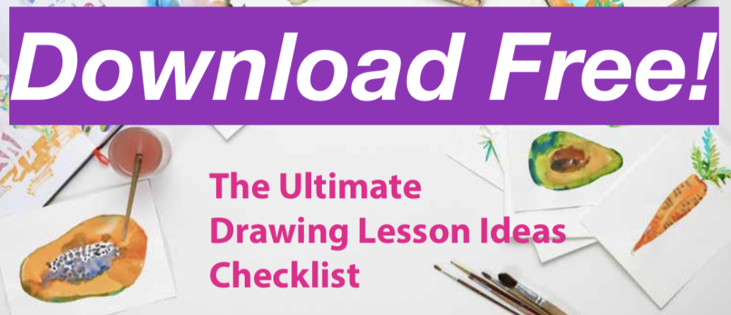 download free drawing lesson lideas checklist. with paint pictures.
