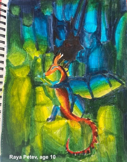 student marker art of Wings of Fire, The flames of hope by Tui T. Sutherland.  book cover

