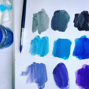 cool winter color mixing